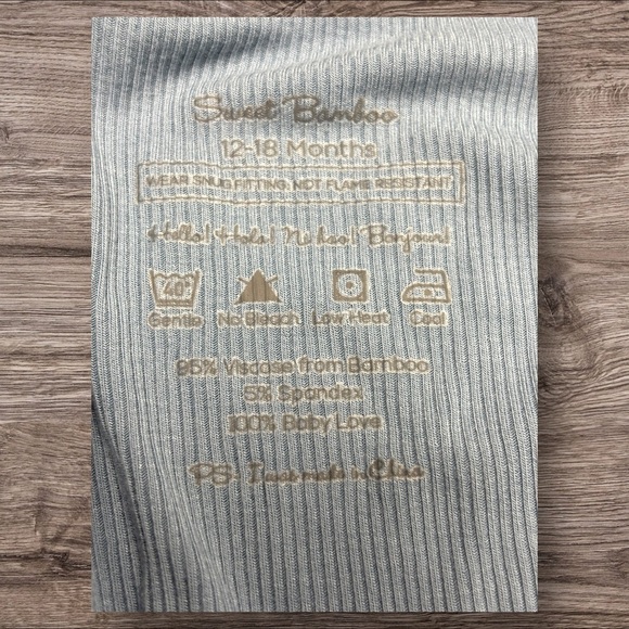 BAMBOO 12-18mo Blue and Grey Footies, exclnt cndtn. OffrsWelcm. 15% Off w 2+ bdl - Picture 9 of 14